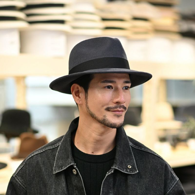 ビガリのフェルトハット DEAN（ディーン）ダークグレー