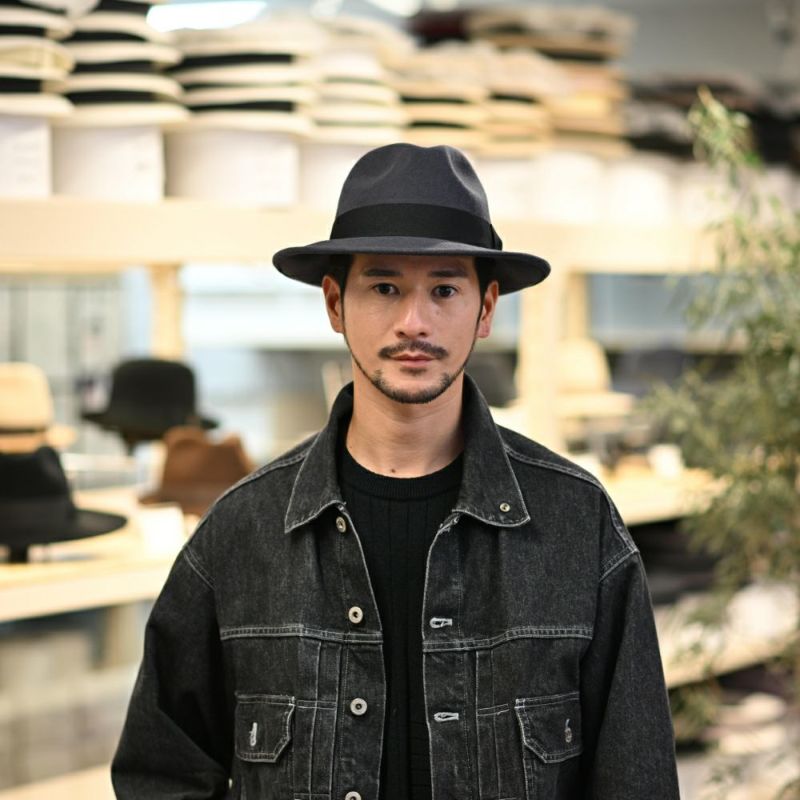 ビガリのフェルトハット DEAN（ディーン）ダークグレー