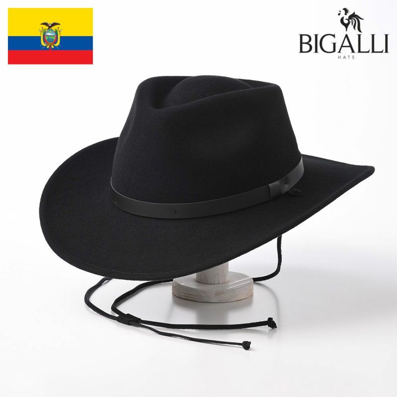 帽子 ウエスタンハット テンガロンハット サファリハット BIGALLI（ビガリ） TRIBU（トリブ）ブラック