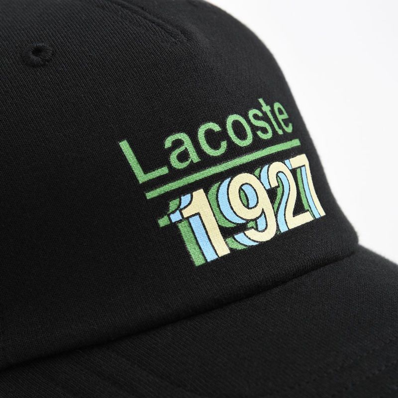 ラコステのキャップ 1927 LOGO CAP（1927 ロゴキャップ） L1202 ブラック