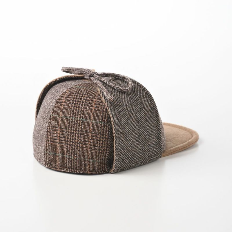 ダックスの鹿撃ち帽 Earflap Cap Patchwork（イヤーフラップ キャップ パッチワーク） D3846 ベージュ