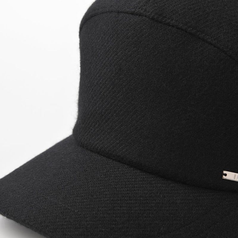 ダックスのキャップ Cap Wool Melange（キャップ ウールメランジ） D3854 ブラック