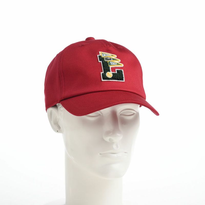 ラコステのキャップ L BIG WAPPEN CAP（L ビッグワッペン キャップ） L1205 ワインレッド