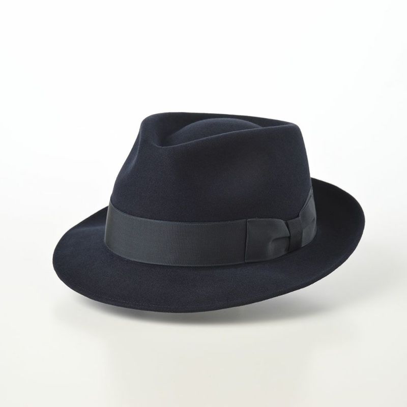 ノックスのフェルトハット Rabbit Fur Trilby Hat（ラビットファー トリルビーハット）KPK ネイビー