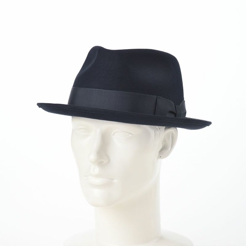 ノックスのフェルトハット Rabbit Fur Trilby Hat（ラビットファー トリルビーハット）KPK ネイビー