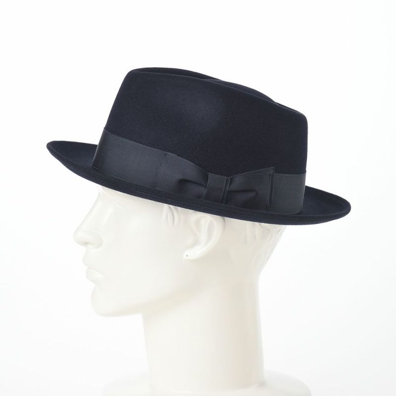 ノックスのフェルトハット Rabbit Fur Trilby Hat（ラビットファー トリルビーハット）KPK ネイビー