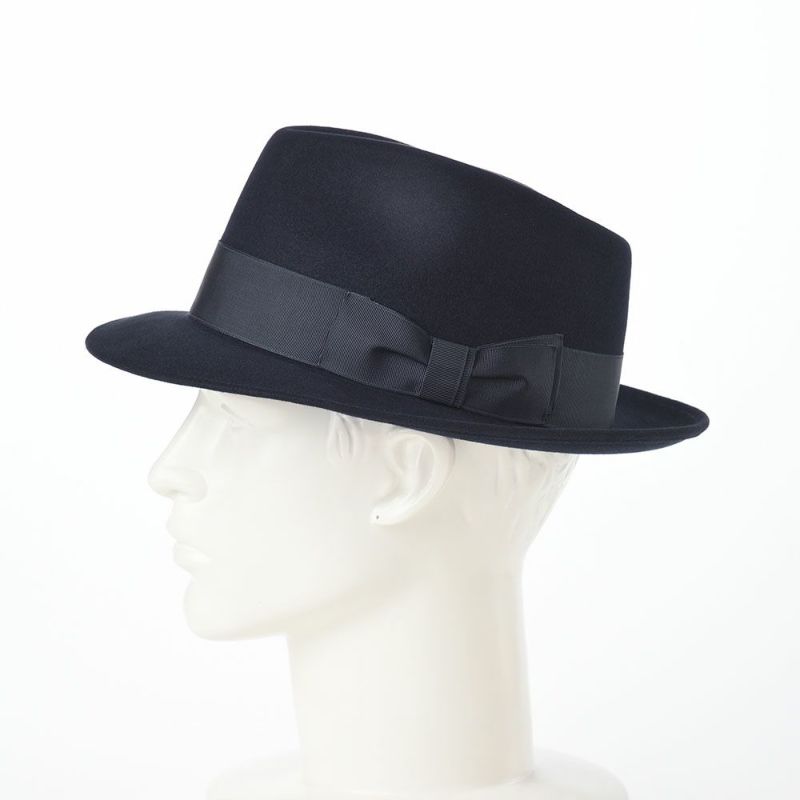 ノックスのフェルトハット Rabbit Fur Trilby Hat（ラビットファー トリルビーハット）KPK ネイビー