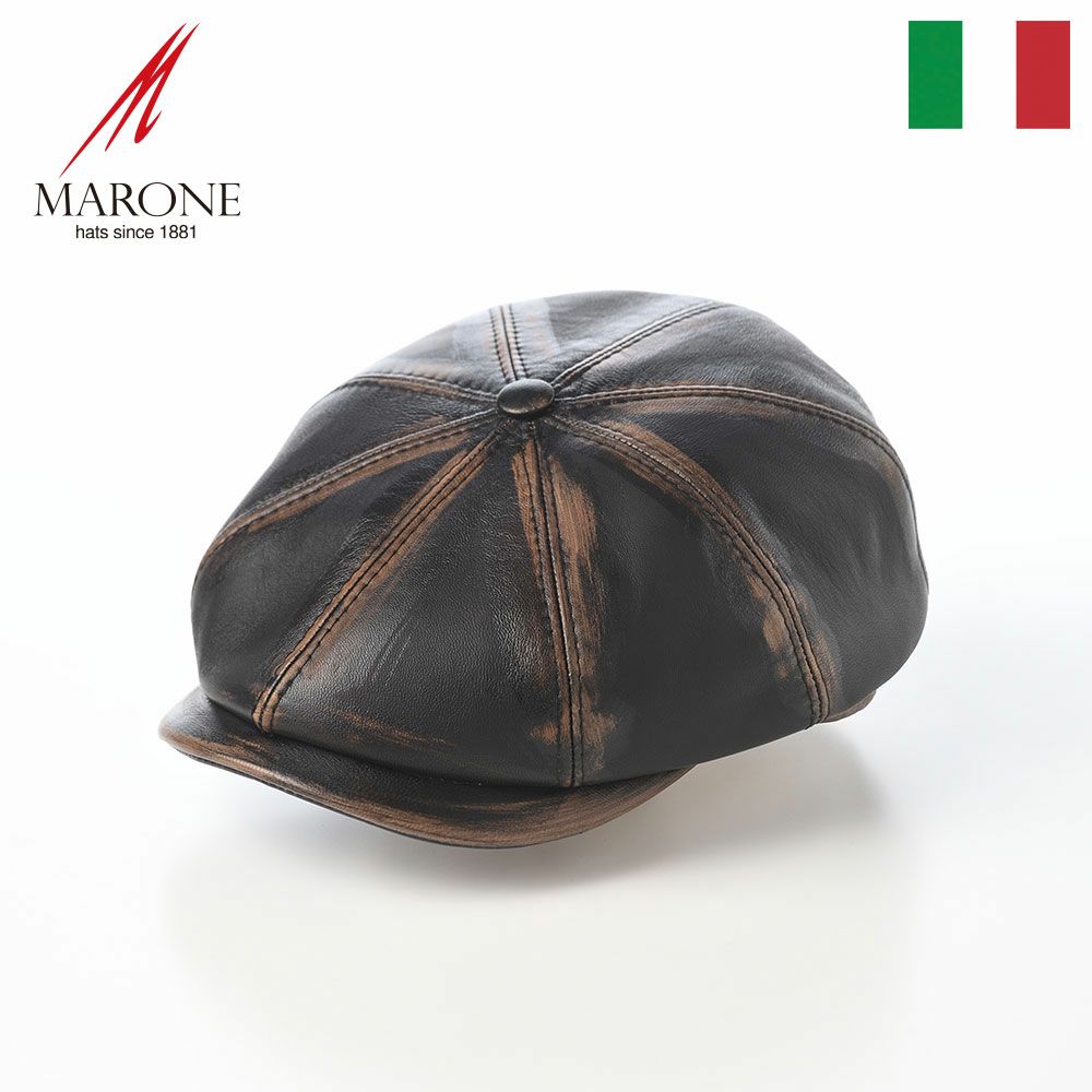 マローネのキャスケット Dublino Lambskin（ダブリーノ ラムスキン）BN132 ブラック