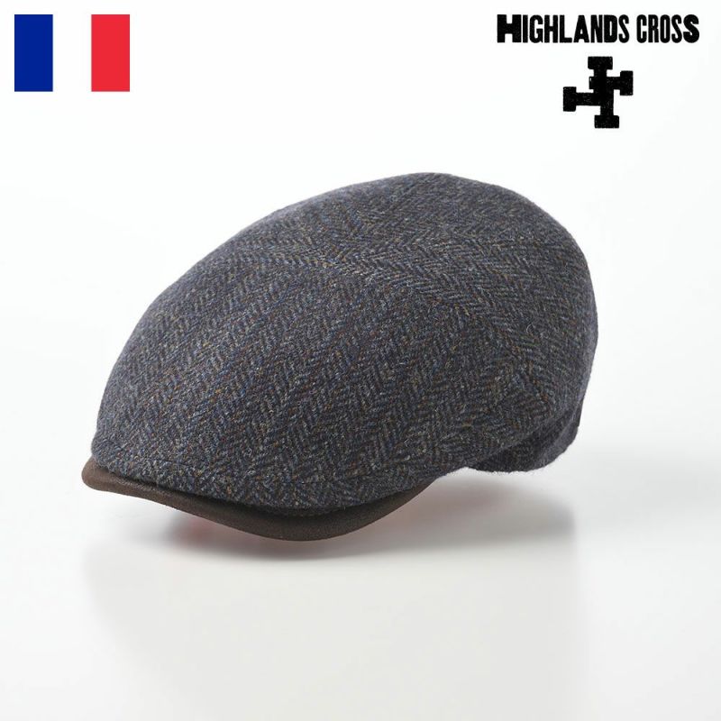 帽子 ハンチング HIGHLANDS CROSS（ハイランドクロス） Stewart Wool 001（スチュワート ウール） ブルー