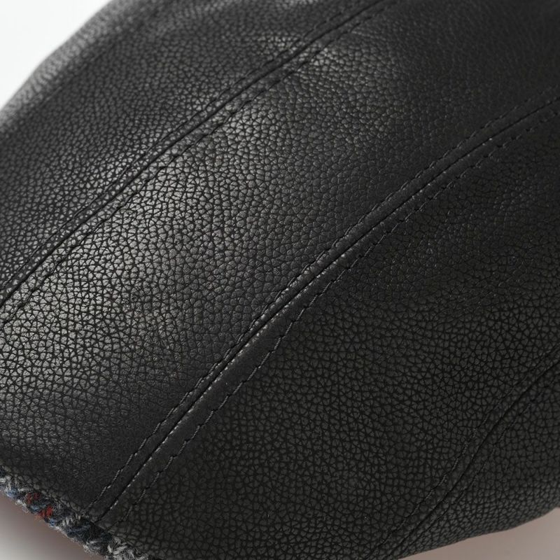 ハイランドクロスのハンチング Mitchell Leather 002（ミッチェル レザー） ブラック