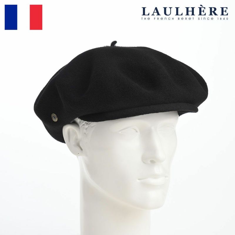 帽子 ベレー帽 LAULHERE（ロレール） FEAS WL（フィース ウール）ブラック