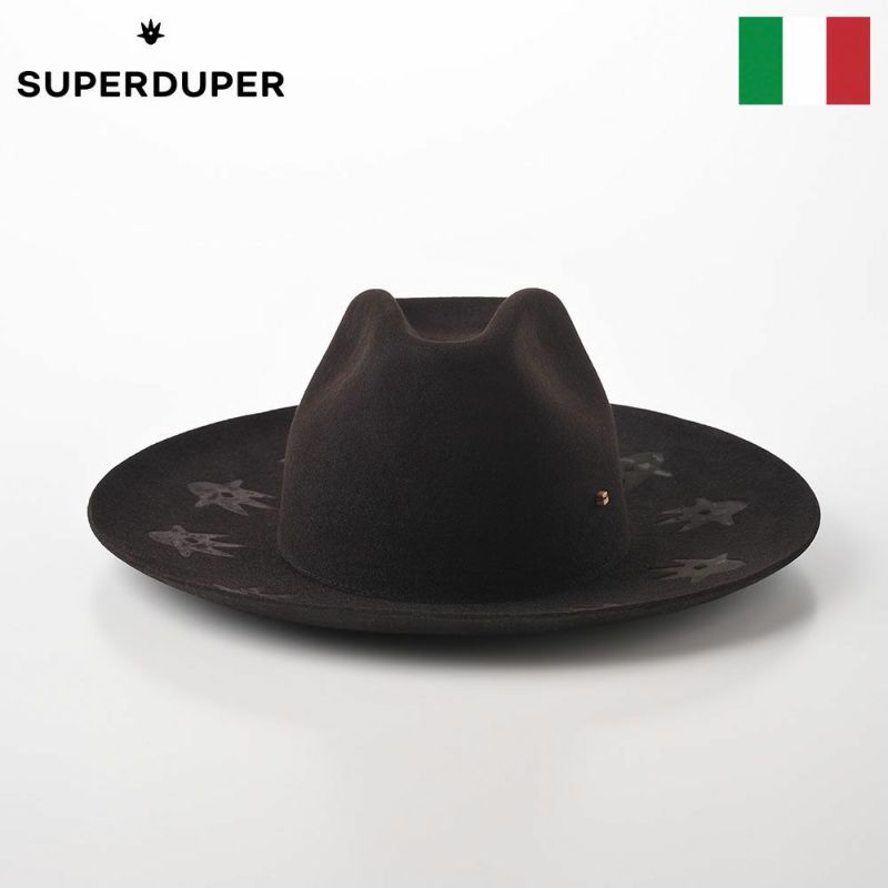 帽子 フェルトハット SUPERDUPER（スーパードゥーパー） TENICON（テニクン） ブラック