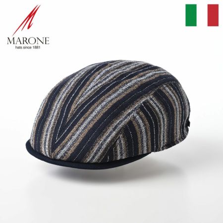 マローネのハンチング Wool Mix Stripe（ウールミックス ストライプ）CT673 ネイビー