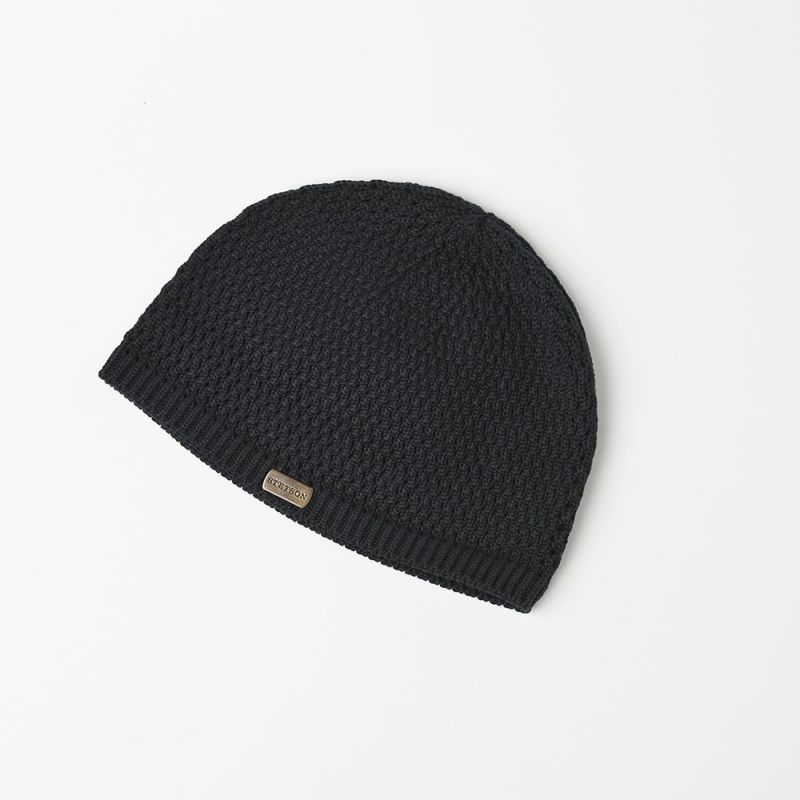 ステットソンのニット帽 SHORT KNIT BEANIE（ショート ニット ビーニー）SE100 ブラック