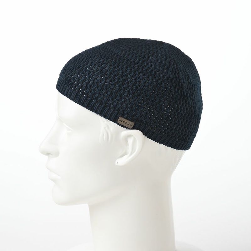 ステットソンのニット帽 SHORT KNIT BEANIE（ショート ニット ビーニー）SE100 ネイビー