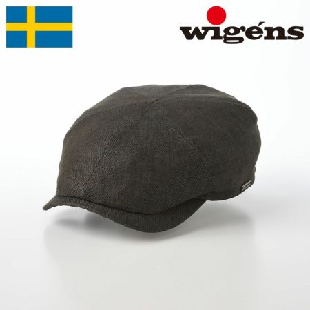 ヴィゲーンズのハンチング Newsboy Slim Cap Hopsack Linen（ニュースボーイ スリムキャップ ホップサックリネン）W101579 オリーブ