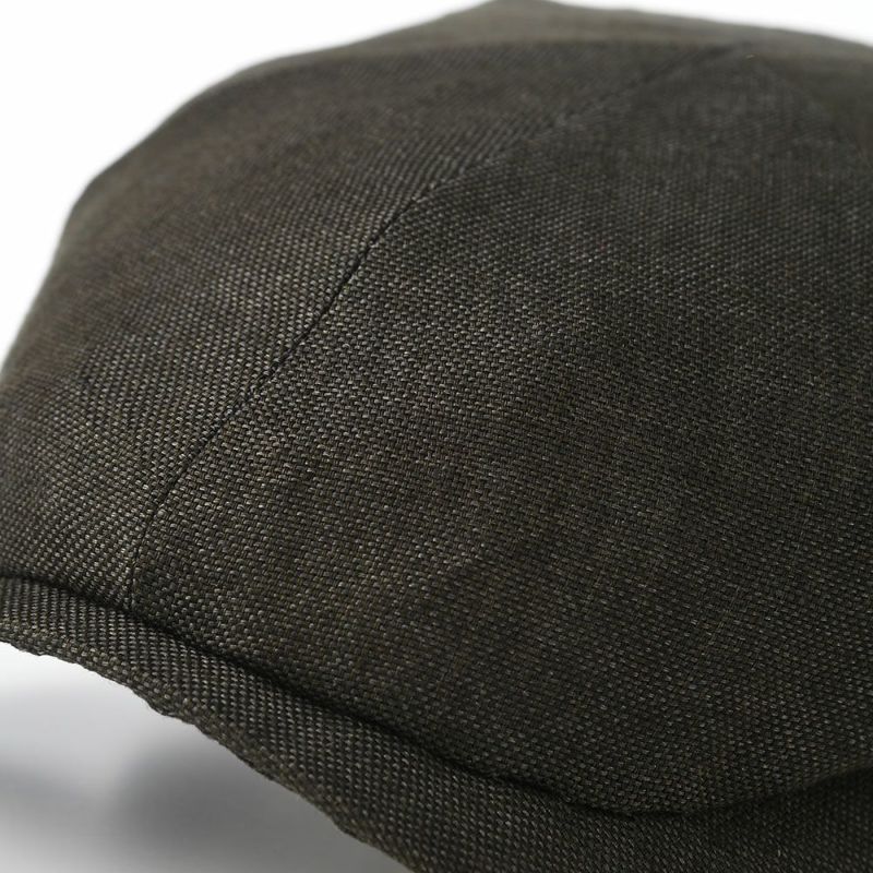 ヴィゲーンズのハンチング Newsboy Slim Cap Hopsack Linen（ニュースボーイ スリムキャップ ホップサックリネン）W101579 オリーブ