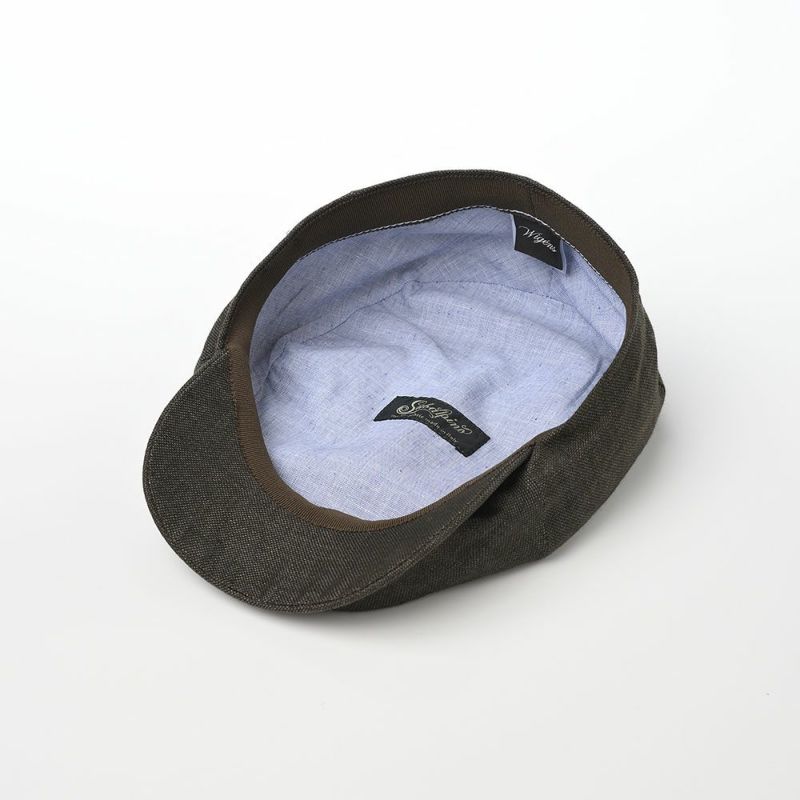 ヴィゲーンズ ハンチング Newsboy Slim Cap Hopsack Linen（ニュースボーイ スリムキャップ  ホップサックリネン）W101579 オリーブ | 帽子通販 時谷堂百貨【公式】