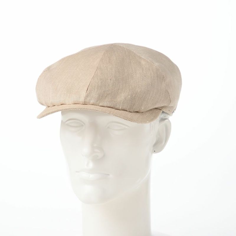 ヴィゲーンズのハンチング Newsboy Slim Cap Hopsack Linen（ニュースボーイ スリムキャップ ホップサックリネン）W101579 サンド