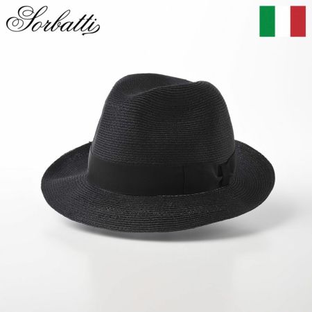 ソルバッティのストローハット Hemp Braid Hat（ヘンプ ブレードハット） S1701 ブラック