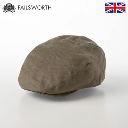 フェイルスワースのハンチング Irish Linen Cap（アイリッシュ リネン キャップ） カーキ