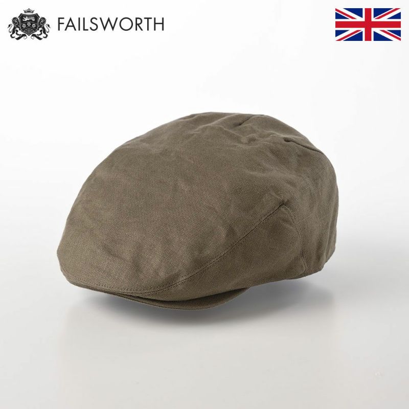 帽子 ハンチング FAILSWORTH（フェイルスワース） Irish Linen Cap（アイリッシュ リネン キャップ） カーキ