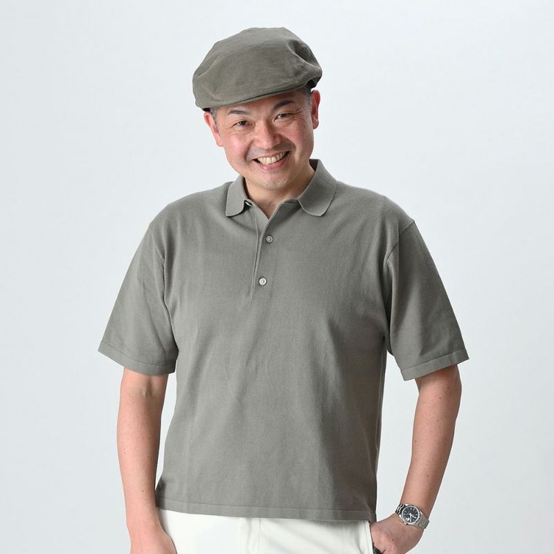 フェイルスワースのハンチング Irish Linen Cap（アイリッシュ リネン キャップ） カーキのモデル写真