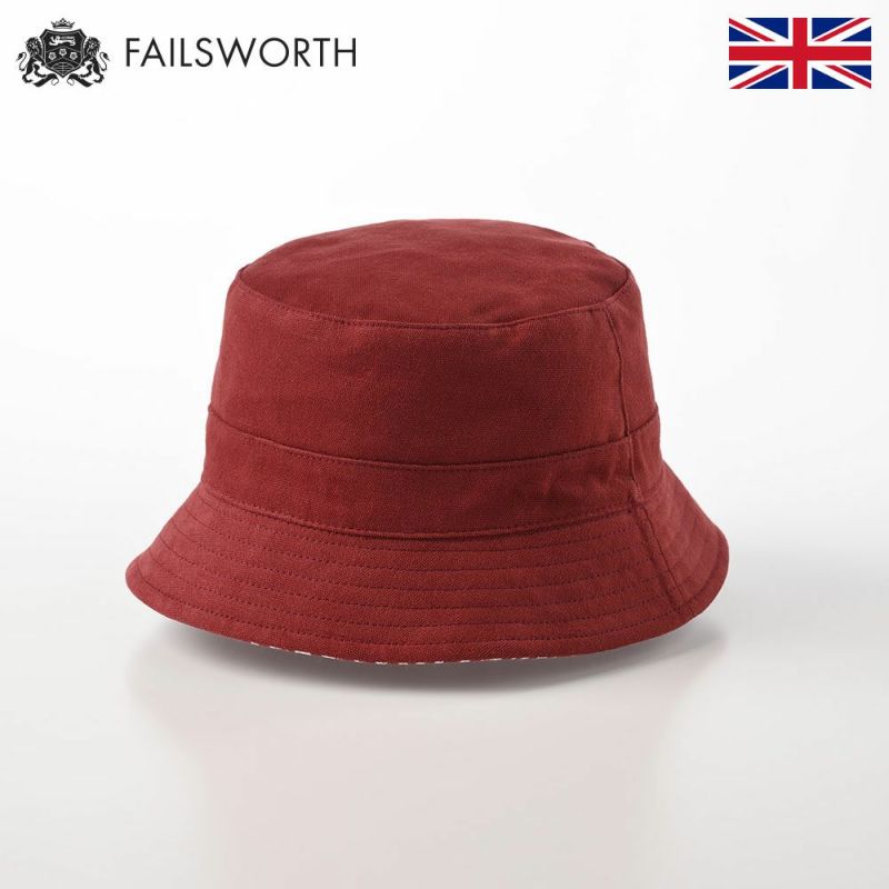 帽子 バケットハット FAILSWORTH（フェイルスワース） Cotton Reversible（コットンリバーシブル） レッド