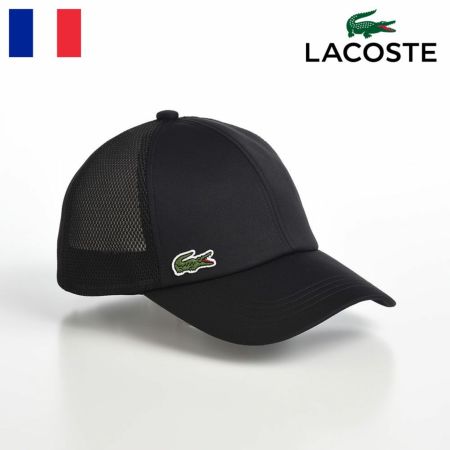 ラコステのキャップ ONE POINT MESH CAP（ワンポイント メッシュキャップ） L1223 ブラック