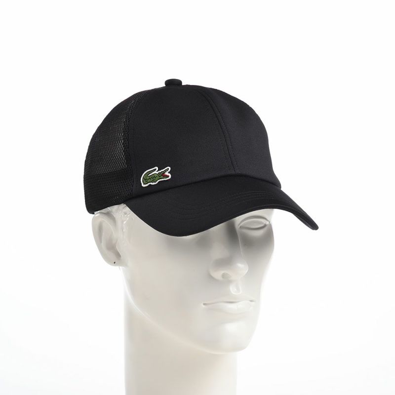 ラコステのキャップ ONE POINT MESH CAP（ワンポイント メッシュキャップ） L1223 ブラック