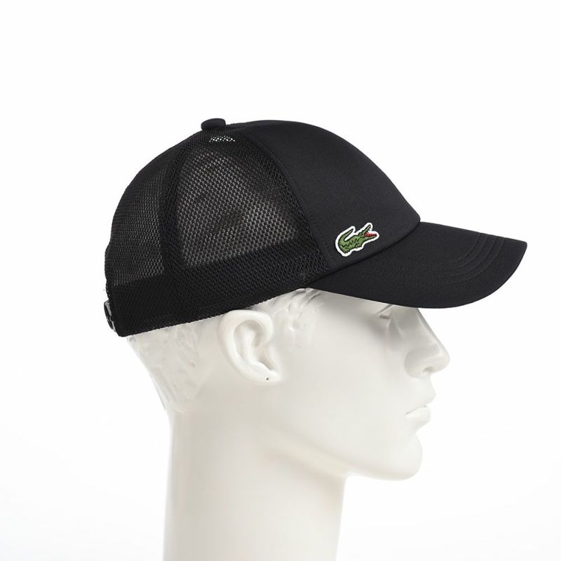 ラコステのキャップ ONE POINT MESH CAP（ワンポイント メッシュキャップ） L1223 ブラック