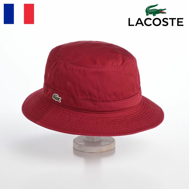 ラコステのサファリハット COTTON SAFALI HAT（コットン サファリハット） L3981 レッド