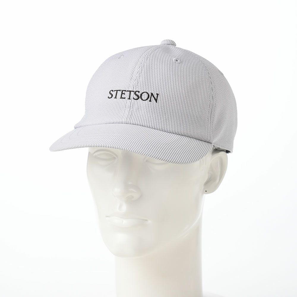 ステットソンのキャップ SUCKER STRIPE CAP（サッカーストライプ キャップ）SE638 グレー