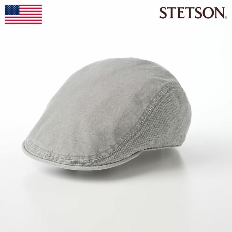 帽子 ハンチング STETSON（ステットソン） COTTON OVERDYE WASHED HUNTING（コットンオーバーダイウォッシュドハンチング）SE641 グレー
