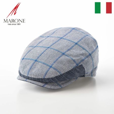 マローネのハンチング Ivy Cap Windowpane（アイビー キャップ ウィンドペン）CT319 グレー