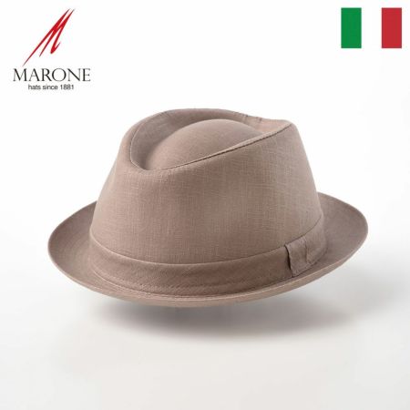 マローネのソフトハット Trilby Linen（トリルビー リネン）MT 305 ココア