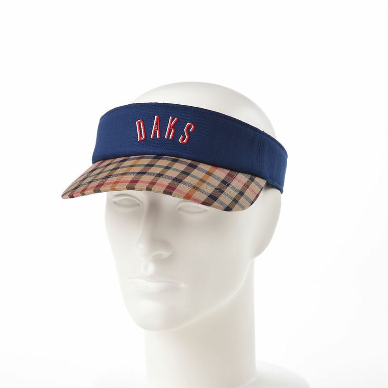 ダックスのサンバイザー Sun Visor Tartan（サンバイザー タータン） D1713 ネイビー