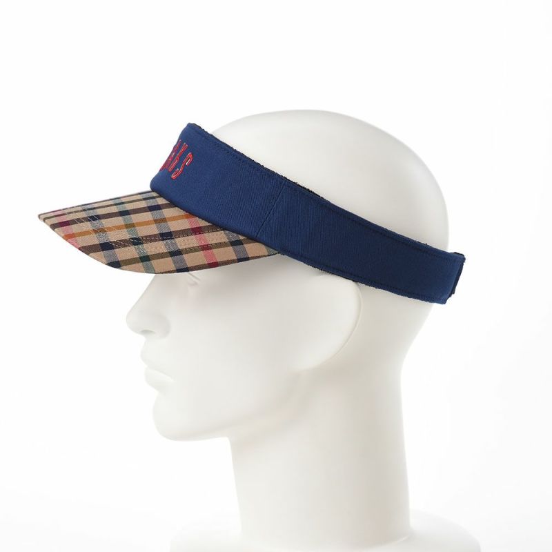 ダックスのサンバイザー Sun Visor Tartan（サンバイザー タータン） D1713 ネイビー