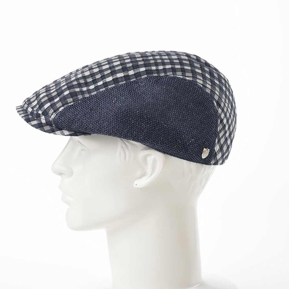 ダックスのハンチング Hunting Linen Check（ハンチング リネンチェック） D1726 ネイビー