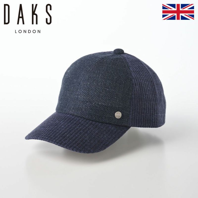 ダックスのキャップ Cap Rib Linen（キャップ リブリネン） D1727 ネイビー