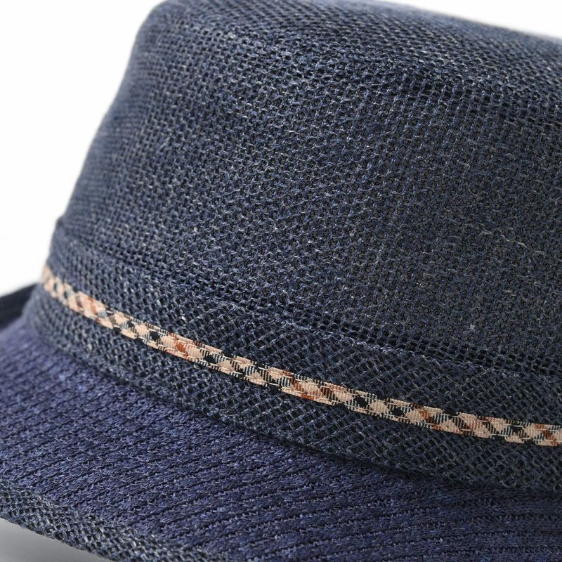 ダックスのソフトハット Alpen Rib Linen（アルペン リブリネン） D1728 ネイビー