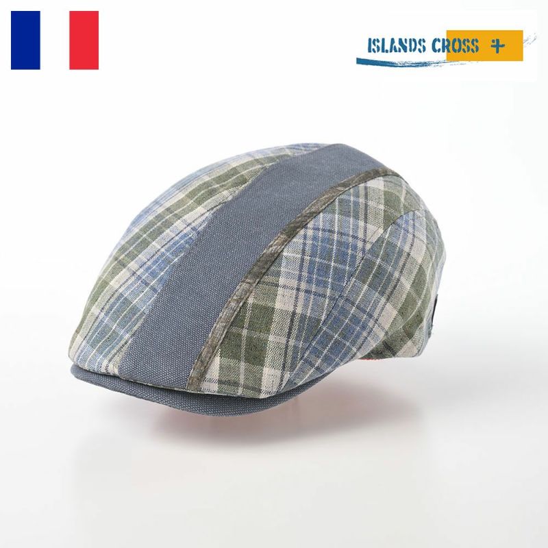 帽子 ハンチング ISLANDS CROSS（アイランドクロス） Parau Cheque（パラウ チェック） ブルー