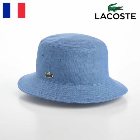 ラコステのバケットハット CHAMBRAY COTTON BUCKET HAT（シャンブレー コットン バケットハット） L7102 ブルー