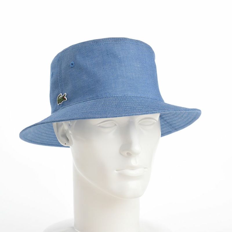 ラコステのバケットハット CHAMBRAY COTTON BUCKET HAT（シャンブレー コットン バケットハット） L7102 ブルー