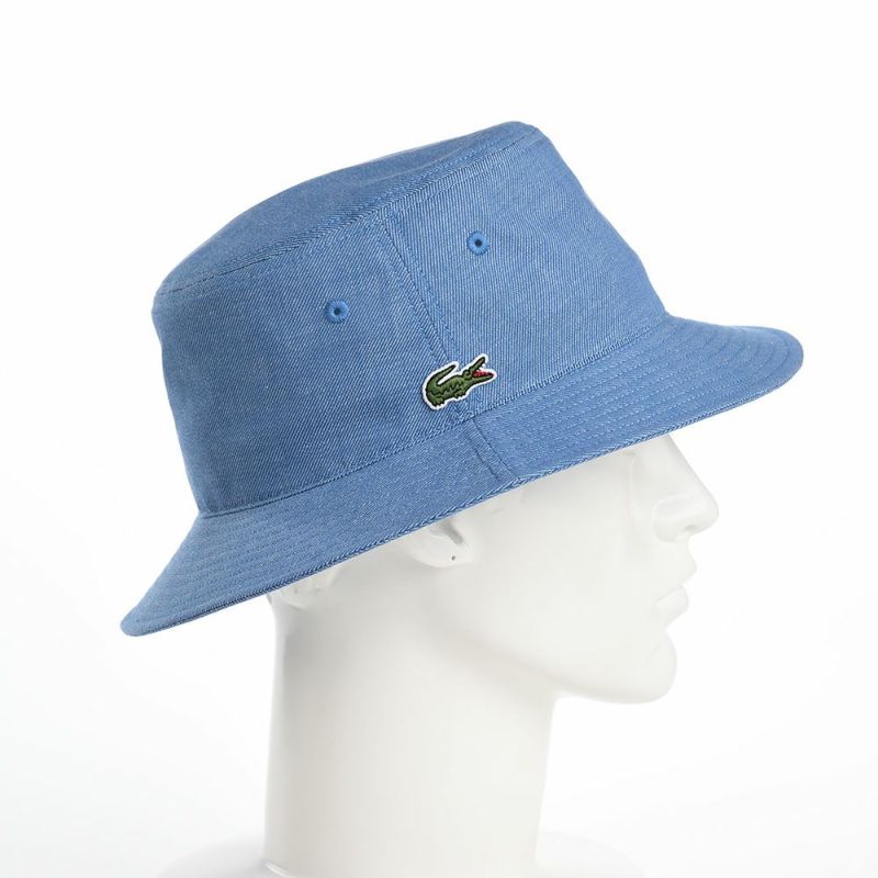 ラコステのバケットハット CHAMBRAY COTTON BUCKET HAT（シャンブレー コットン バケットハット） L7102 ブルー