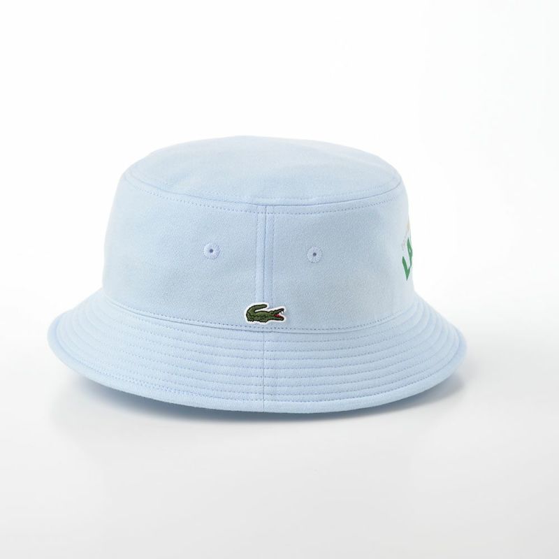 ラコステのバケットハット PRINT LOGO BUCKET HAT（プリントロゴ バケットハット） L7105 ブルー