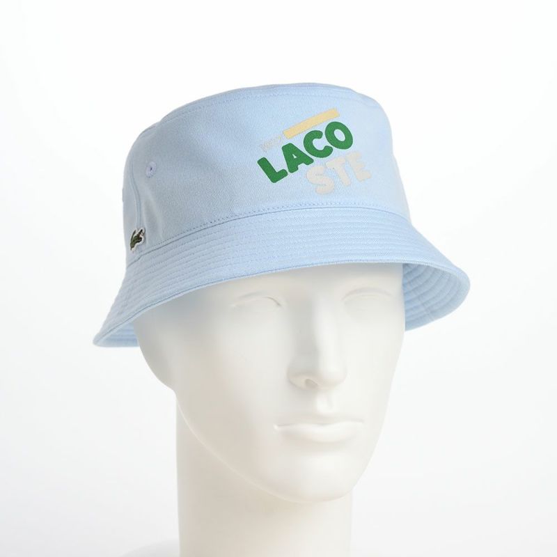 ラコステのバケットハット PRINT LOGO BUCKET HAT（プリントロゴ バケットハット） L7105 ブルー