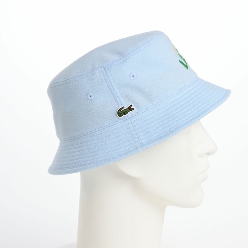 ラコステのバケットハット PRINT LOGO BUCKET HAT（プリントロゴ バケットハット） L7105 ブルー