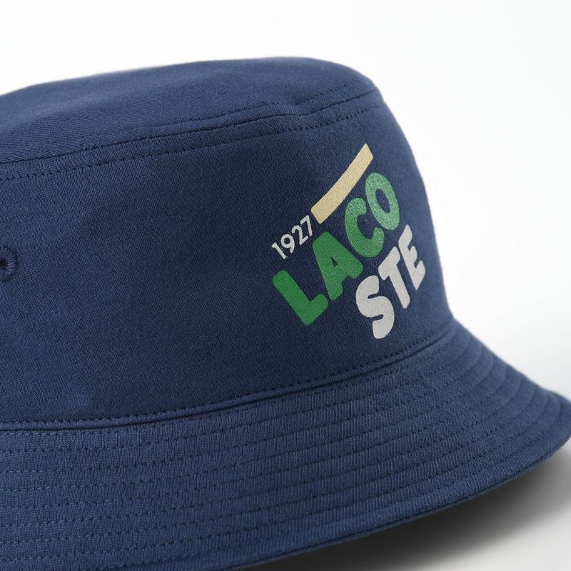 ラコステのバケットハット PRINT LOGO BUCKET HAT（プリントロゴ バケットハット） L7105 ネイビー