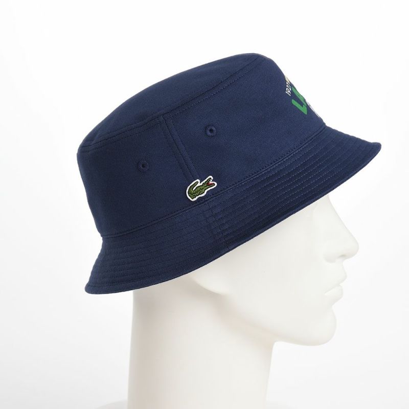 ラコステのバケットハット PRINT LOGO BUCKET HAT（プリントロゴ バケットハット） L7105 ネイビー